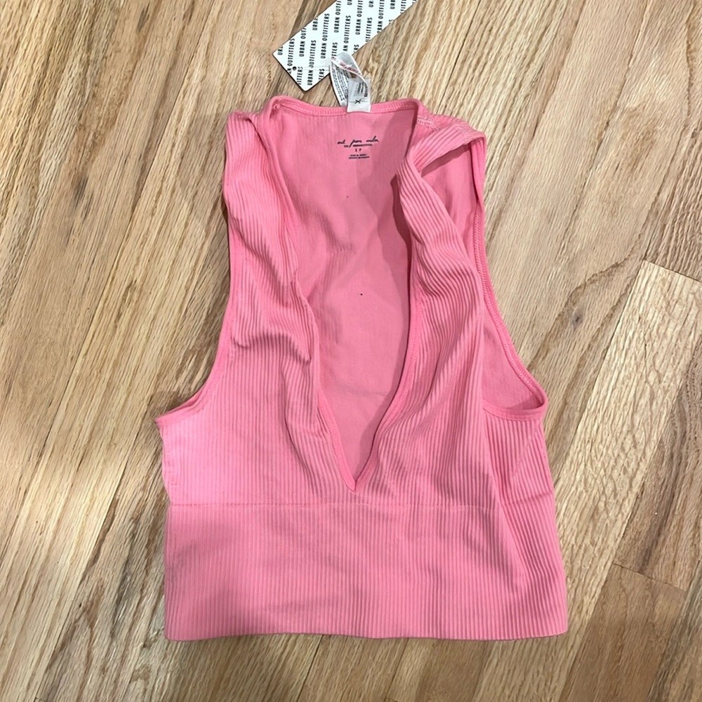 Urban Outfitters Out From Under Hailey Seamless Plunge Bra Top Pink